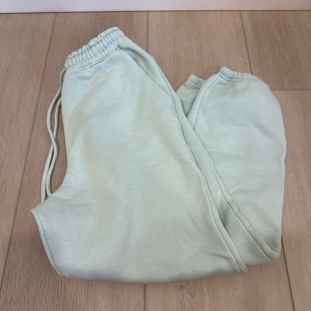 Missguided Mint Color Joggers with Elastic Drawstring Waistband Womens size 2 p